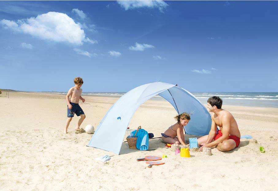 Skincom easy for two Wind uv60 beige solar carpa strandmuschel playa carpa