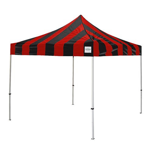 Caravan Display Shade 10' X 10' with Carnival Stripe Top/ 11 Color Choices