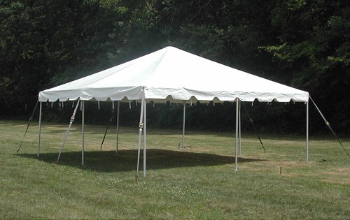 Commercial Duty 20' X 20' / 2" Dia. Frame Tent with Aluminum Poles