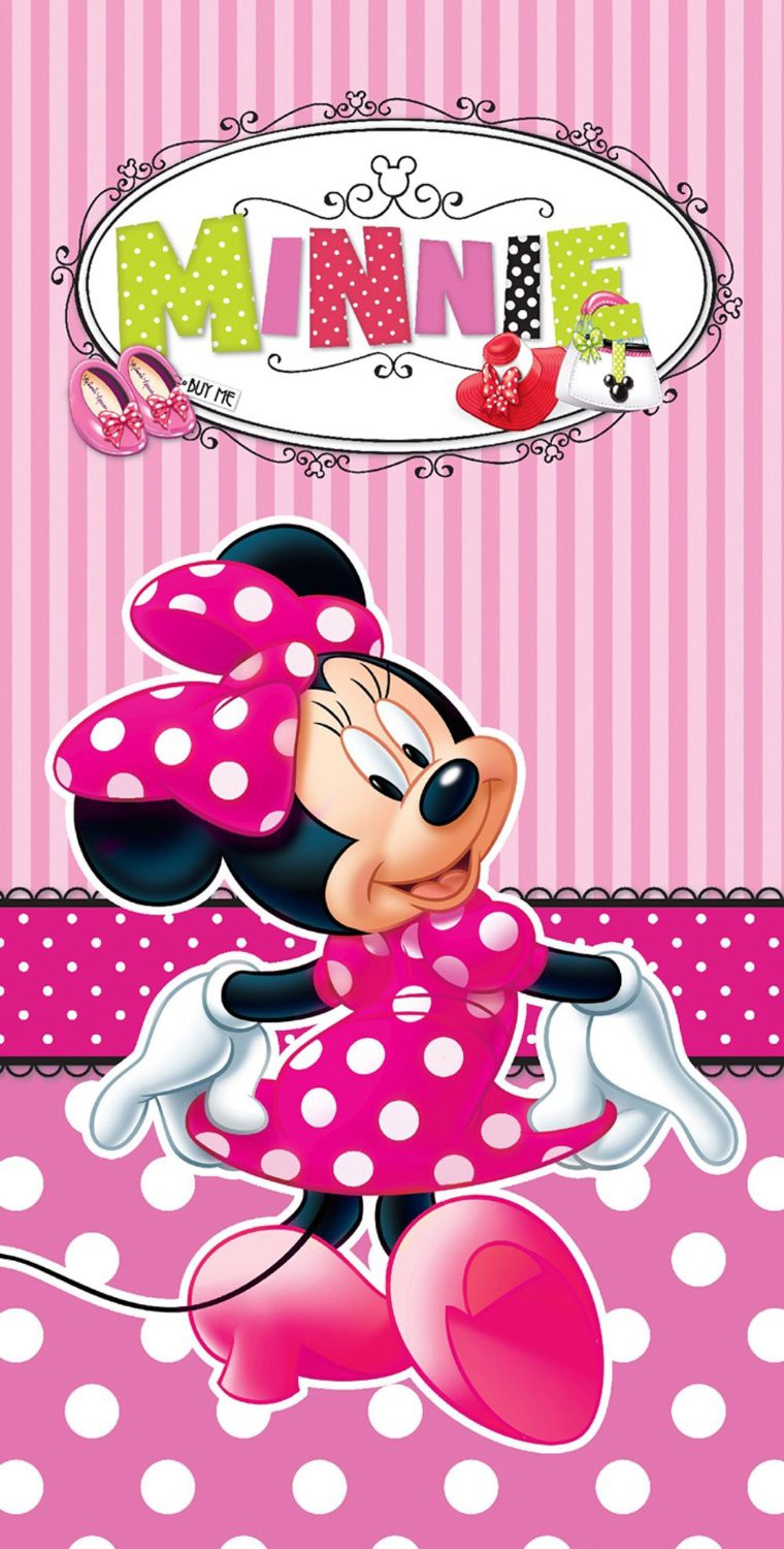 Minnie Mouse Pink Character Beach Towel