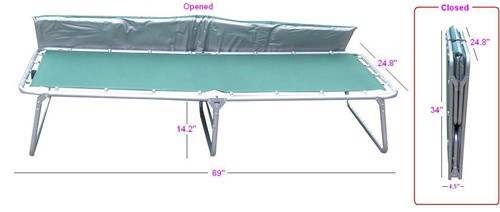 Folding Comfort Cot with Removable Mattress