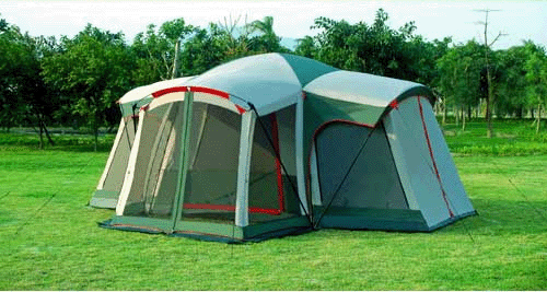 Mt. Kinsman 3 Room Camping Tent with Attached Screen Room - 12' X 17'