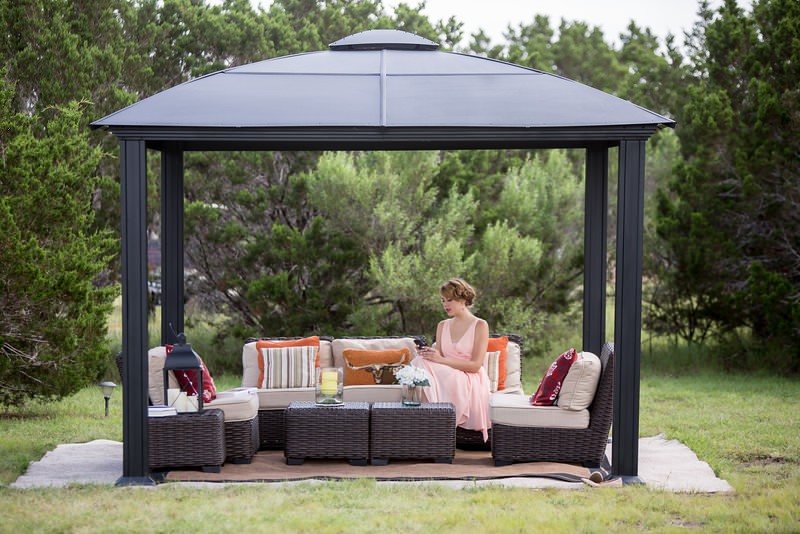 STC 12ft X 12ft Siena Gazebo with Hard Top Roof