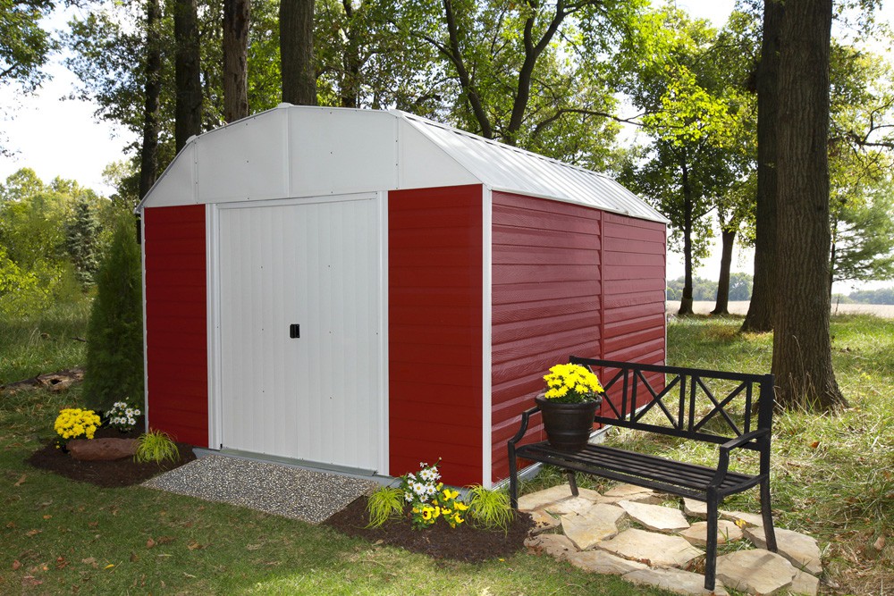 Red Barn 10 ft. X 14 ft. Steel Storage Shed