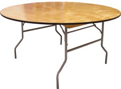 60 Inch Round Folding Plywood Table - 20 Units