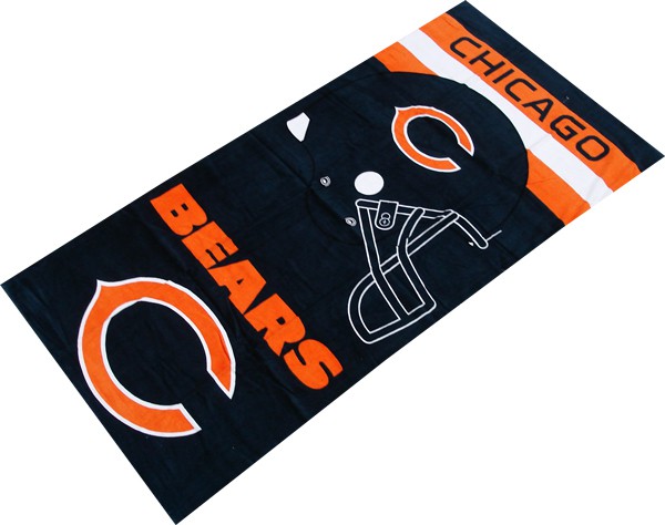 Bears Helmet NFL Sports Beach Towel