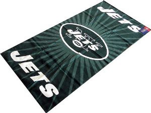 New York Jets Sunburst NFL Sports Beach Towel