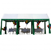 10' X 20' / 1.5" Dia. Frame Garden Party Tent with Green/White Color