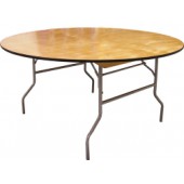 60 Inch Round Folding Plywood Table - 20 Units